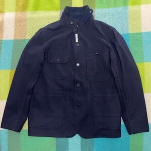 Engineered Garments Navy Ripstop Coverall Button Up Jacket Men’s